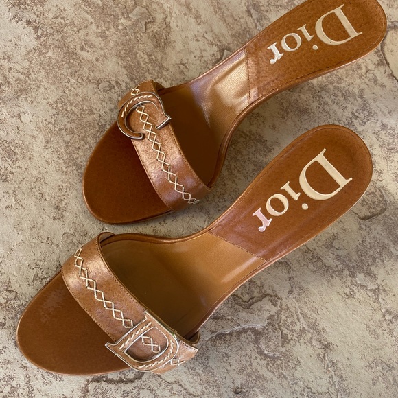 Dior Shoes - Christian Dior Light Brown Slides 36.5